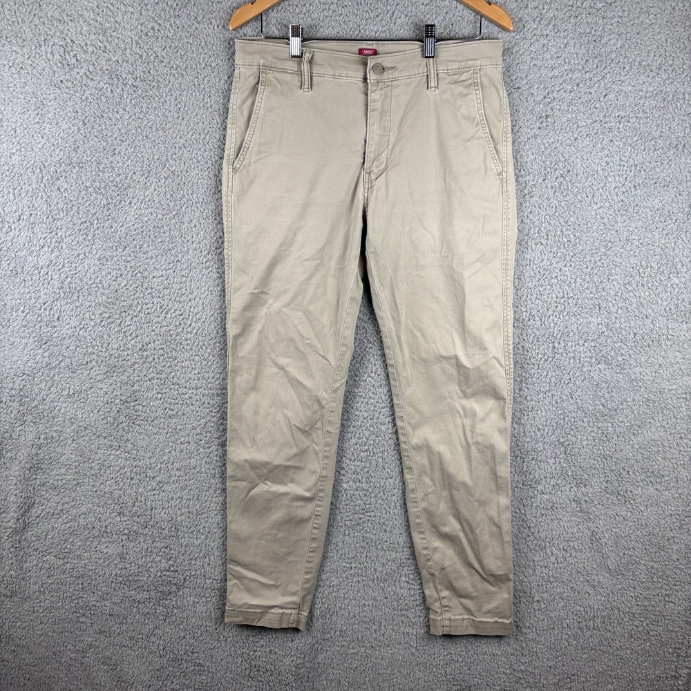 Levis Chino XX Pants Mens 32x30‎ Standard Taper Stretch Tan Khaki Preppy